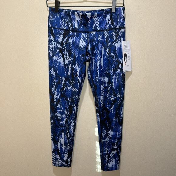 ALO Yoga Airbrush Legging - Blue Python Print Size S - Picture 2 of 6